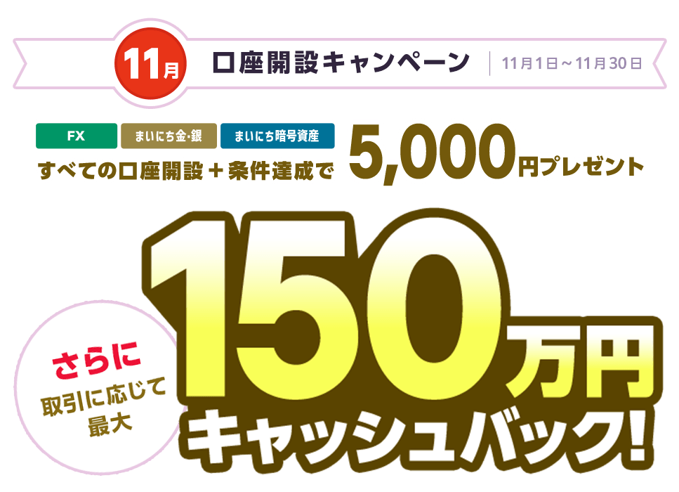 口座開設キャンペーン(2024年11月)