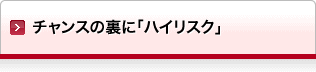 チャンスの裏に「ハイリスク」