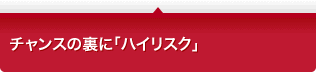 チャンスの裏に「ハイリスク」