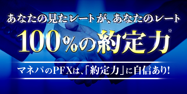 あなたの見たレートが、あなたのレート100％の約定力